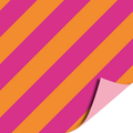Cadeaupapier; Stripes - Pink/Orange - 70x200cm