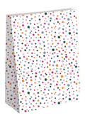 Blokbodemzak; Confetti - 27x15x36cm