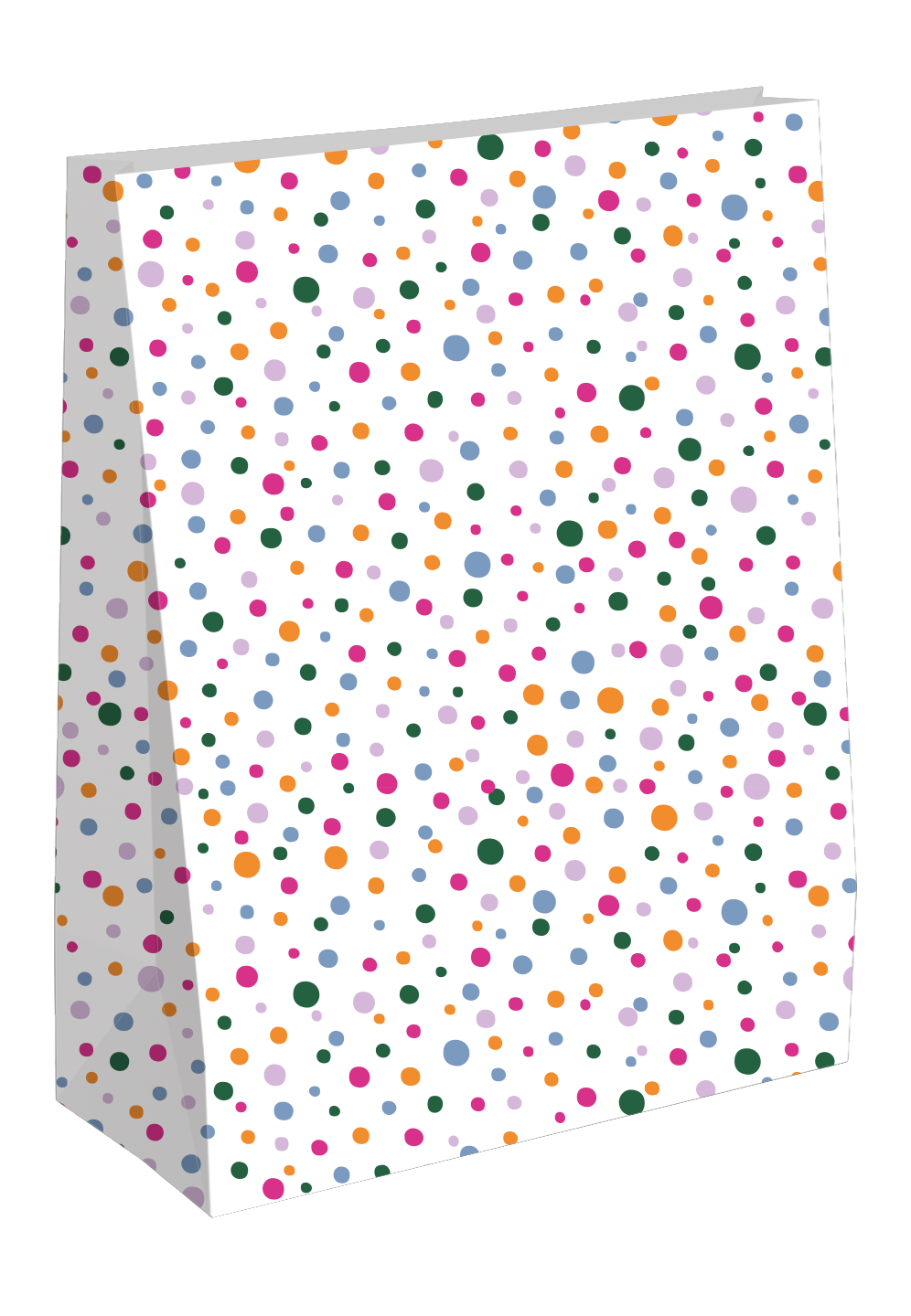 Blokbodemzak; Confetti - 27x15x36cm