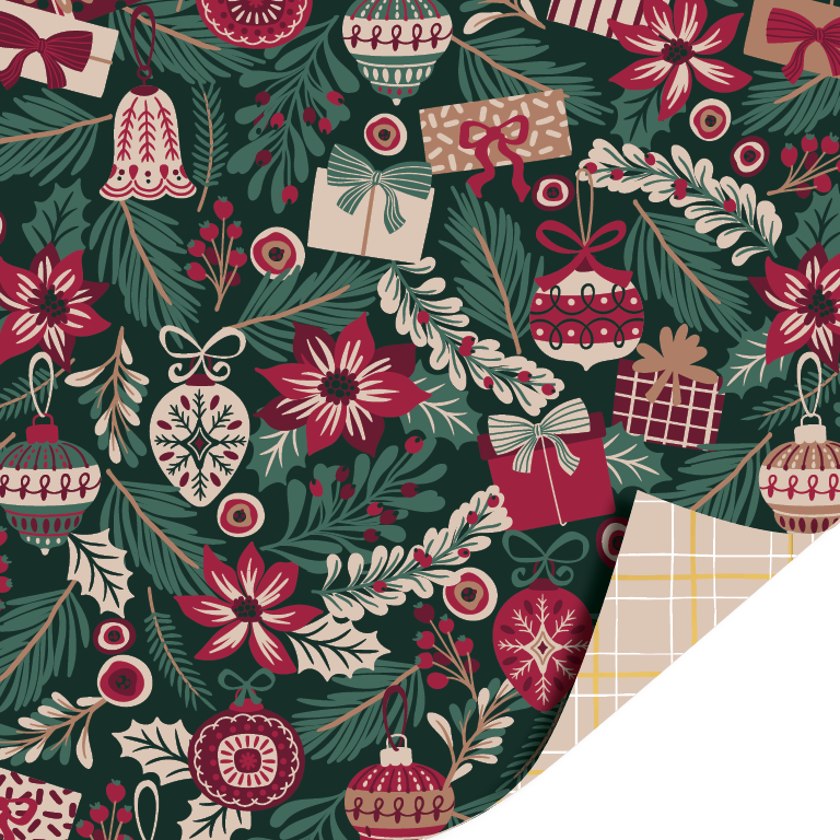 Cadeaupapier; Classic Green - 70x200cm