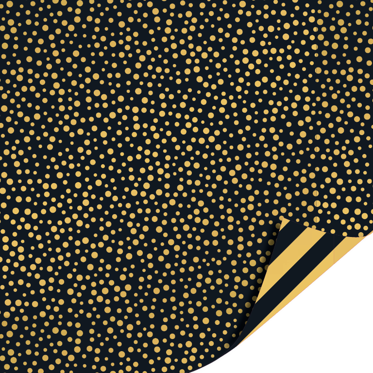 Cadeaupapier: Dots Gold - 70x200cm