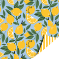 Cadeaupapier; Lovely Lemons - blue - 70x200cm