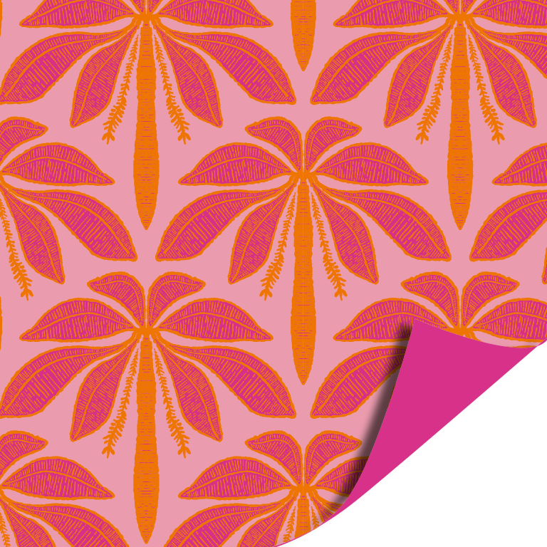Cadeaupapier; Sunset Palms - 70x200cm