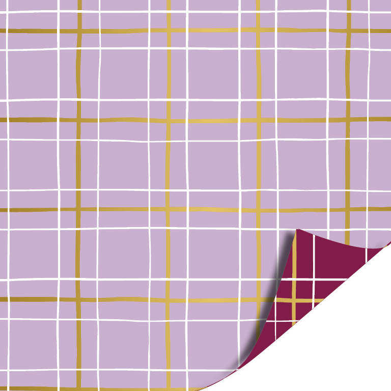 Cadeaupapier; Grid - lilac - 70x200cm