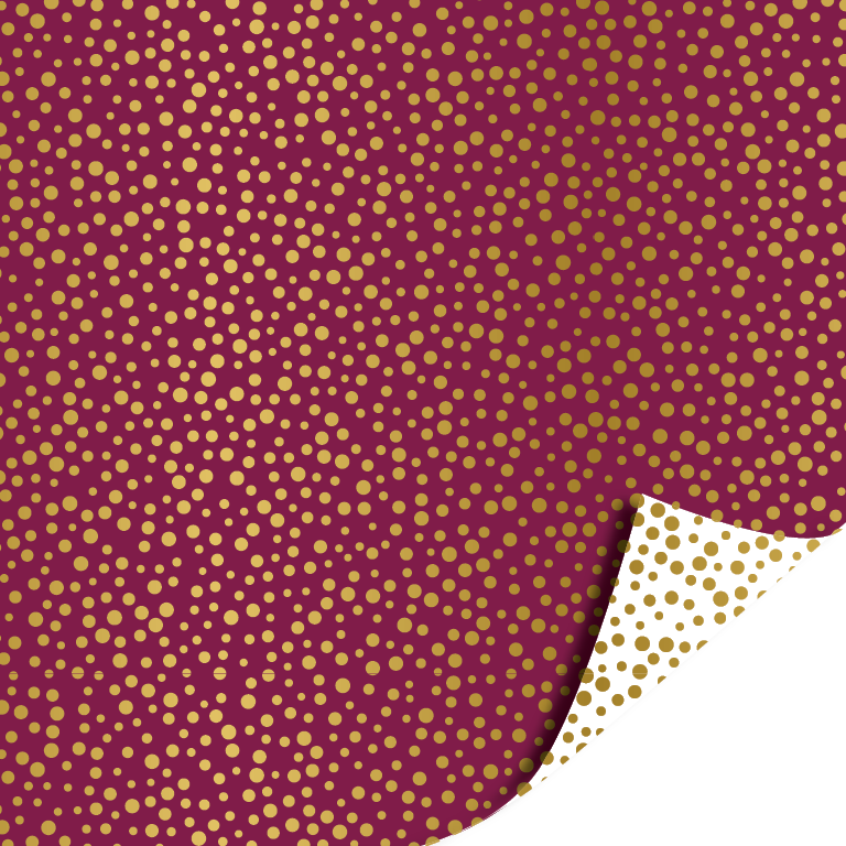 Cadeaupapier; Luxury Dots - Purple - 70x200cm