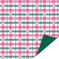 Cadeaupapier; Ruit - roze/groen - 70x200cm
