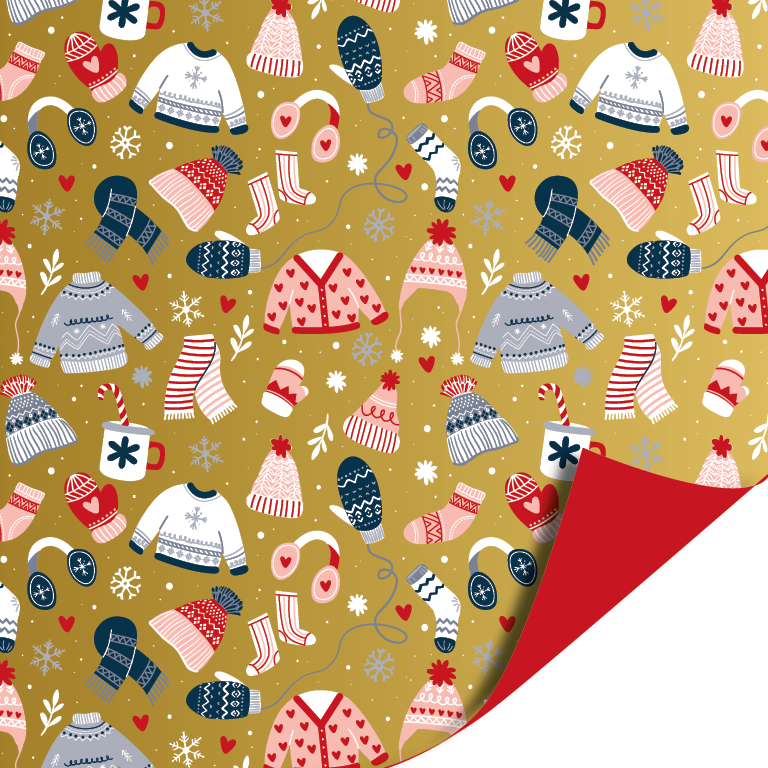 Cadeaupapier; Warm Winter - 70x200cm