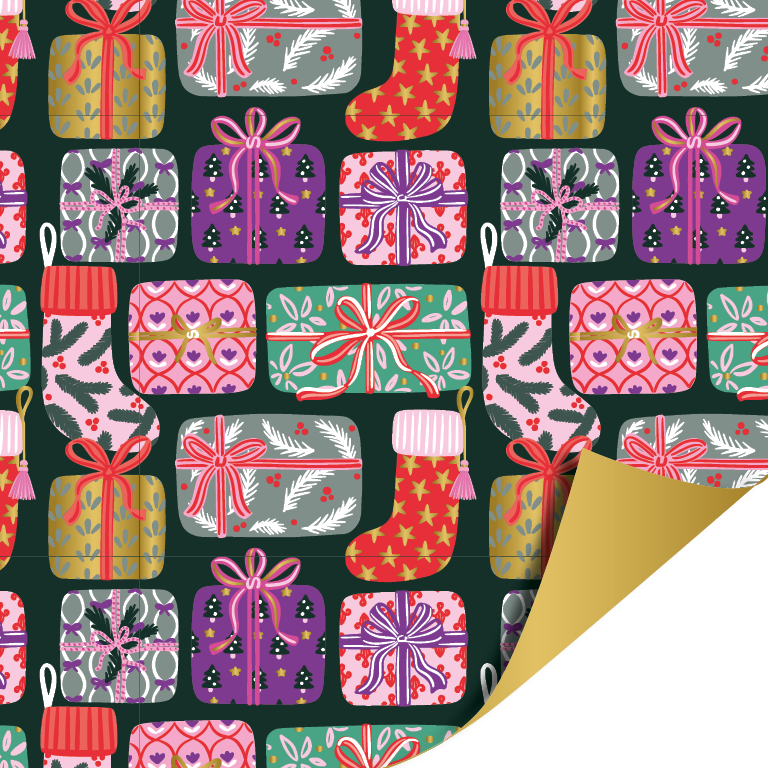 Cadeaupapier; Xmas gifts - 70x200cm