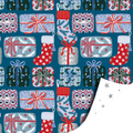 Cadeaupapier; Xmas gifts blue - 70x200cm