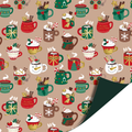 Cadeaupapier; Xmas mugs - 70x200cm