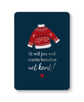 Kaart; Ik wil jou wel warm houden met kerst!