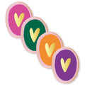 Cadeausticker; Hartjes (4 varianten) - 10x