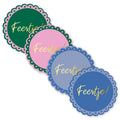 Cadeausticker; Feestje - 4 varianten - 10x