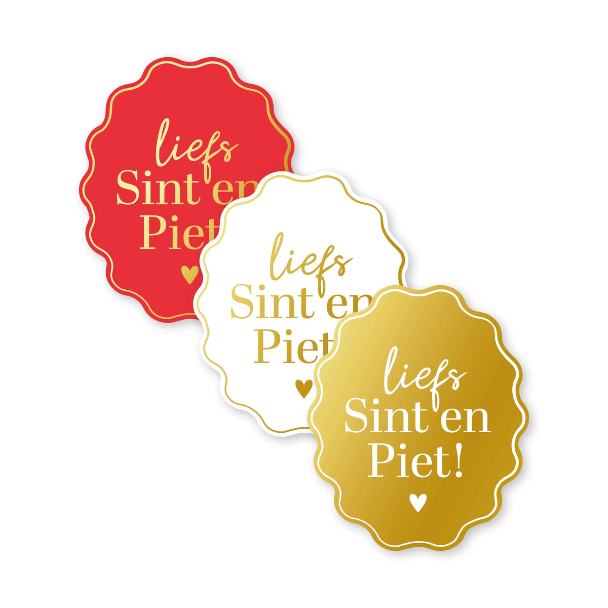Cadeaustickers; Liefs Sint en Piet! - 10x