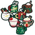 Cadeausticker; Christmas mugs - 7x