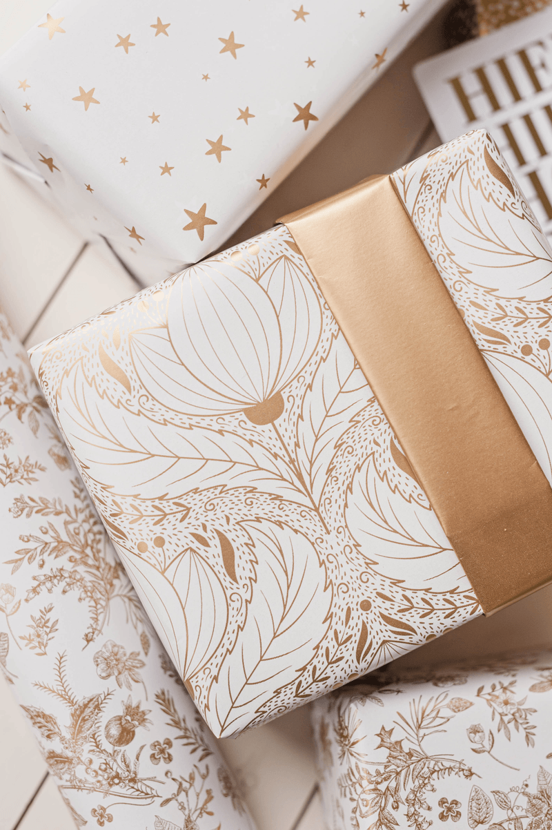 Cadeaupapier; Pure Gold - 5 rollen - 70x200cm