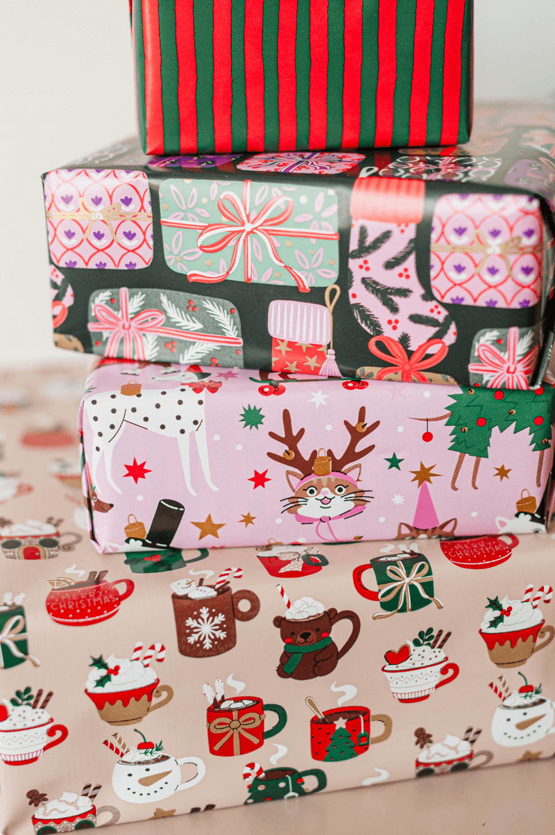 Cadeaupapier; Christmas Party - 5 rollen - 70x200cm