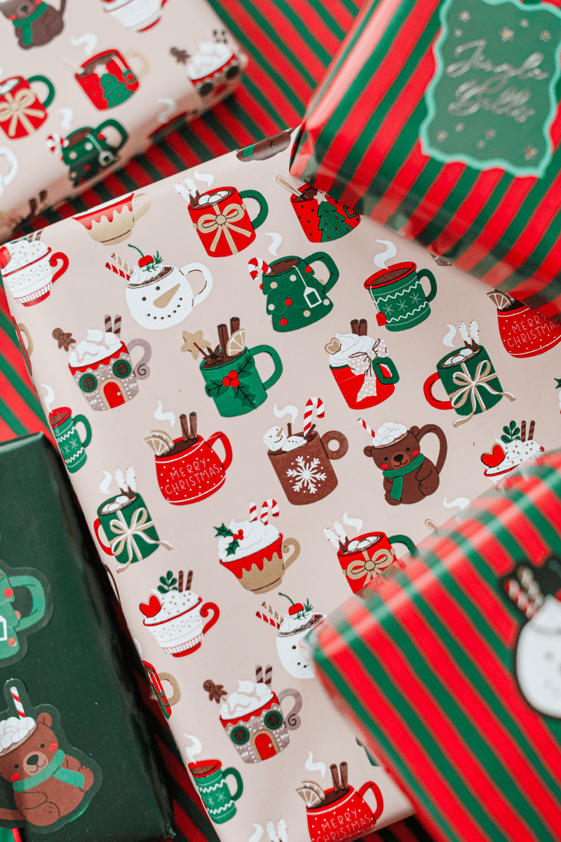 Cadeaupapier; Christmas Party - 5 rollen - 70x200cm