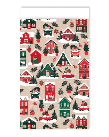 Cadeauzakjes; Winterhouses - 17x25cm -5x