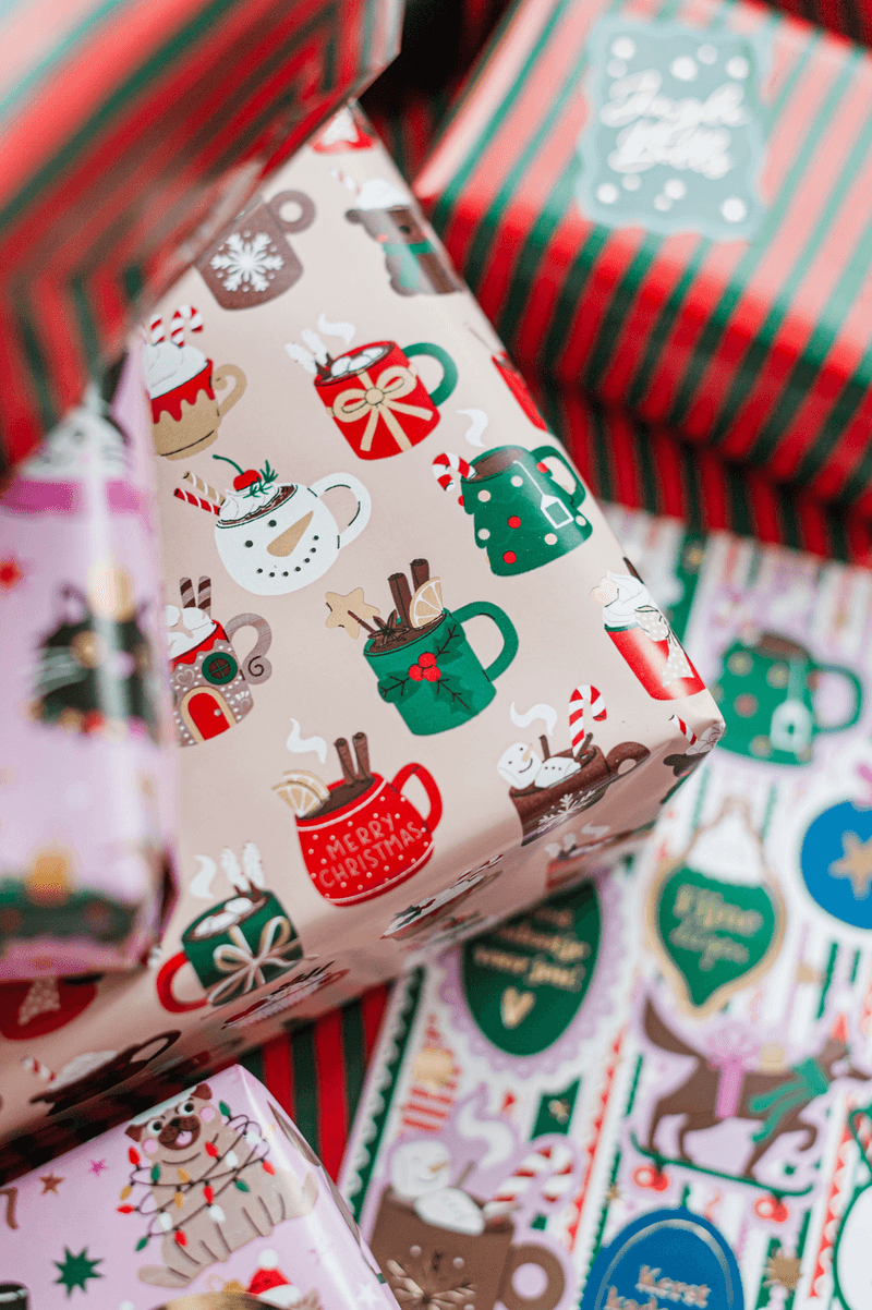 Cadeaupapier; Christmas Party - 5 rollen - 70x200cm
