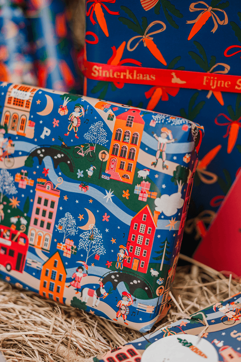 Cadeaupapier; Sinterklaasfeest - 5 rollen - 70x200cm