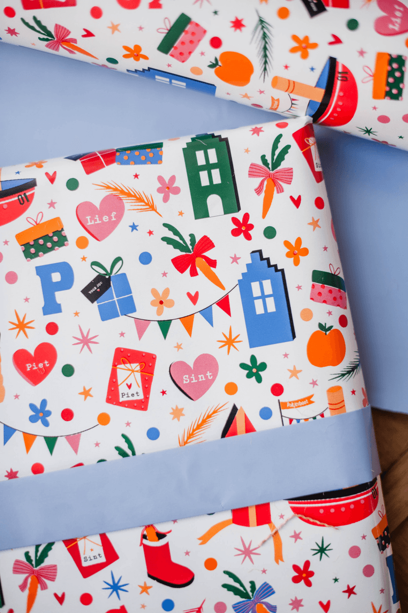 Cadeaupapier; Sinterklaasfeest - 5 rollen - 70x200cm