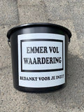 emmer vol waardering bedankt voor je inzet cadeauemmer