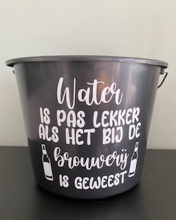 cadeauemmer water is pas lekker als het bij de brouwerij is geweest