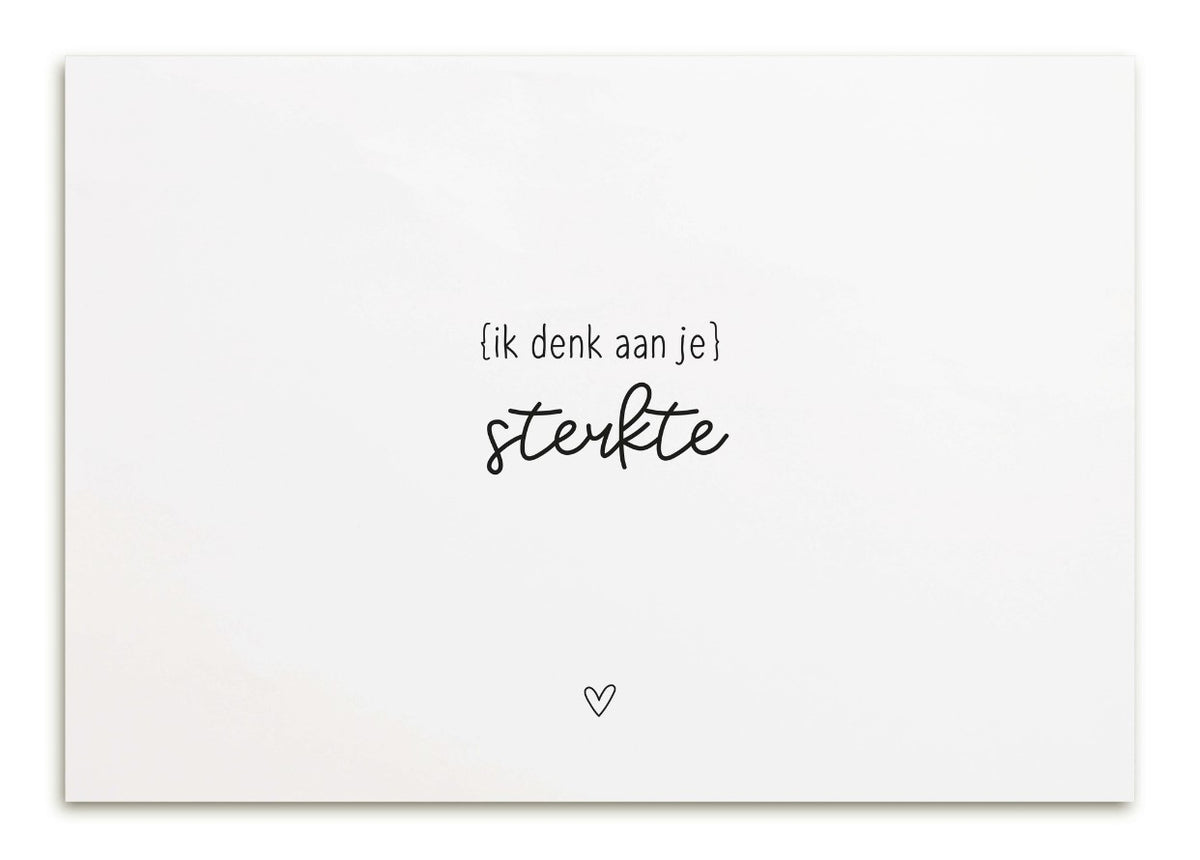kaart ik denk aan je sterkte