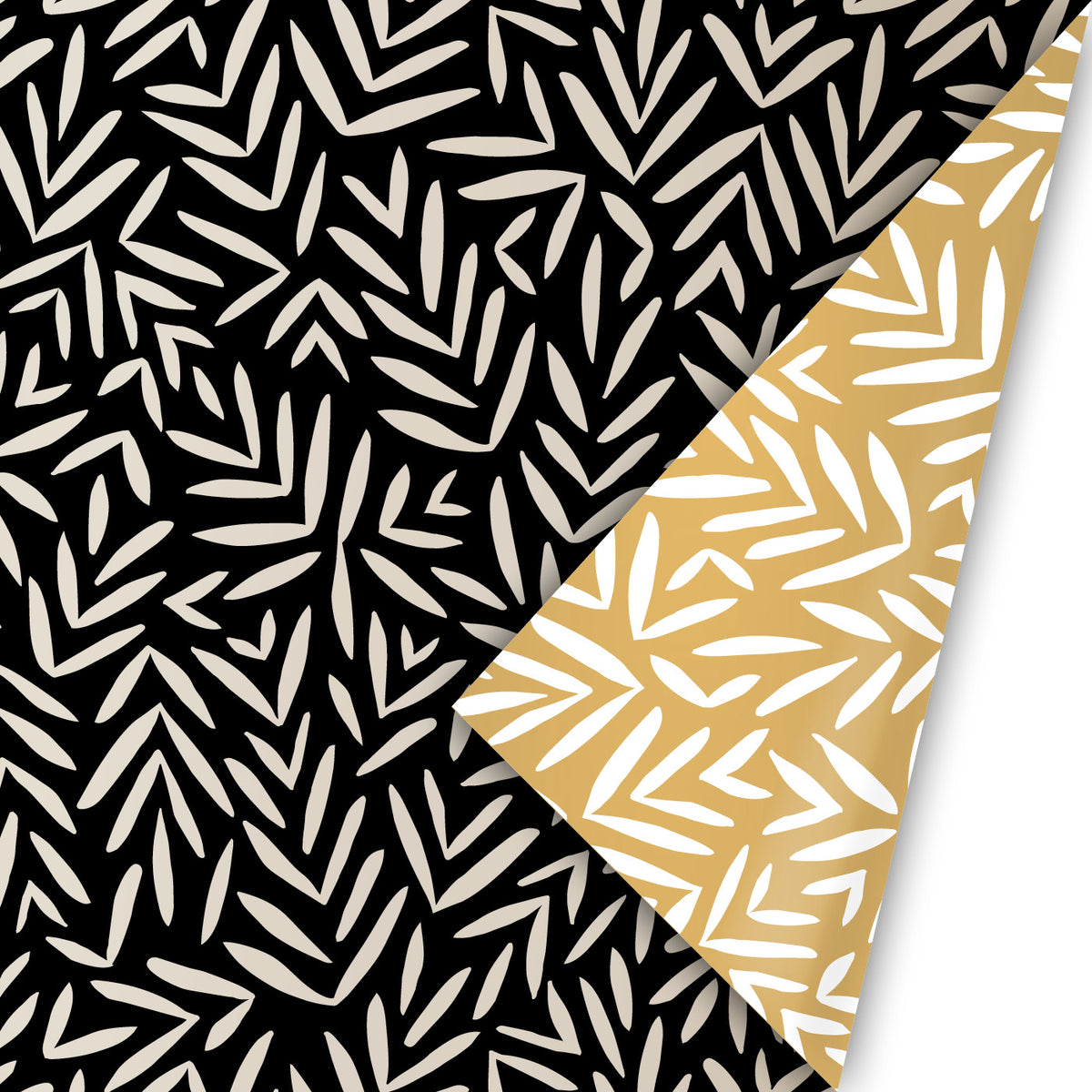 cadeaupapier into the woods zwart champagne