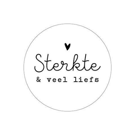 cadeausticker sterkte en veel liefs