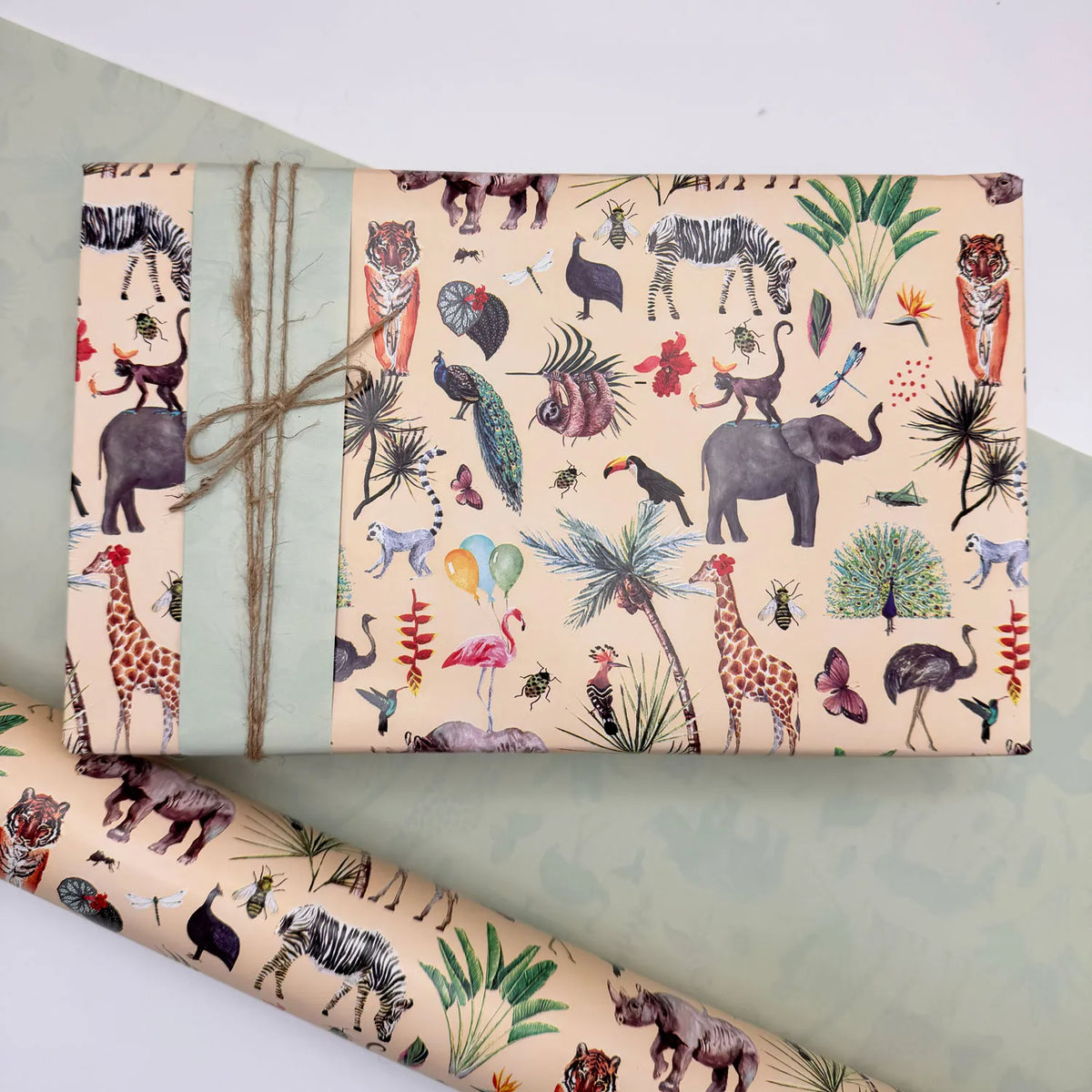 cadeaupapier Jungle Beige - Pistache