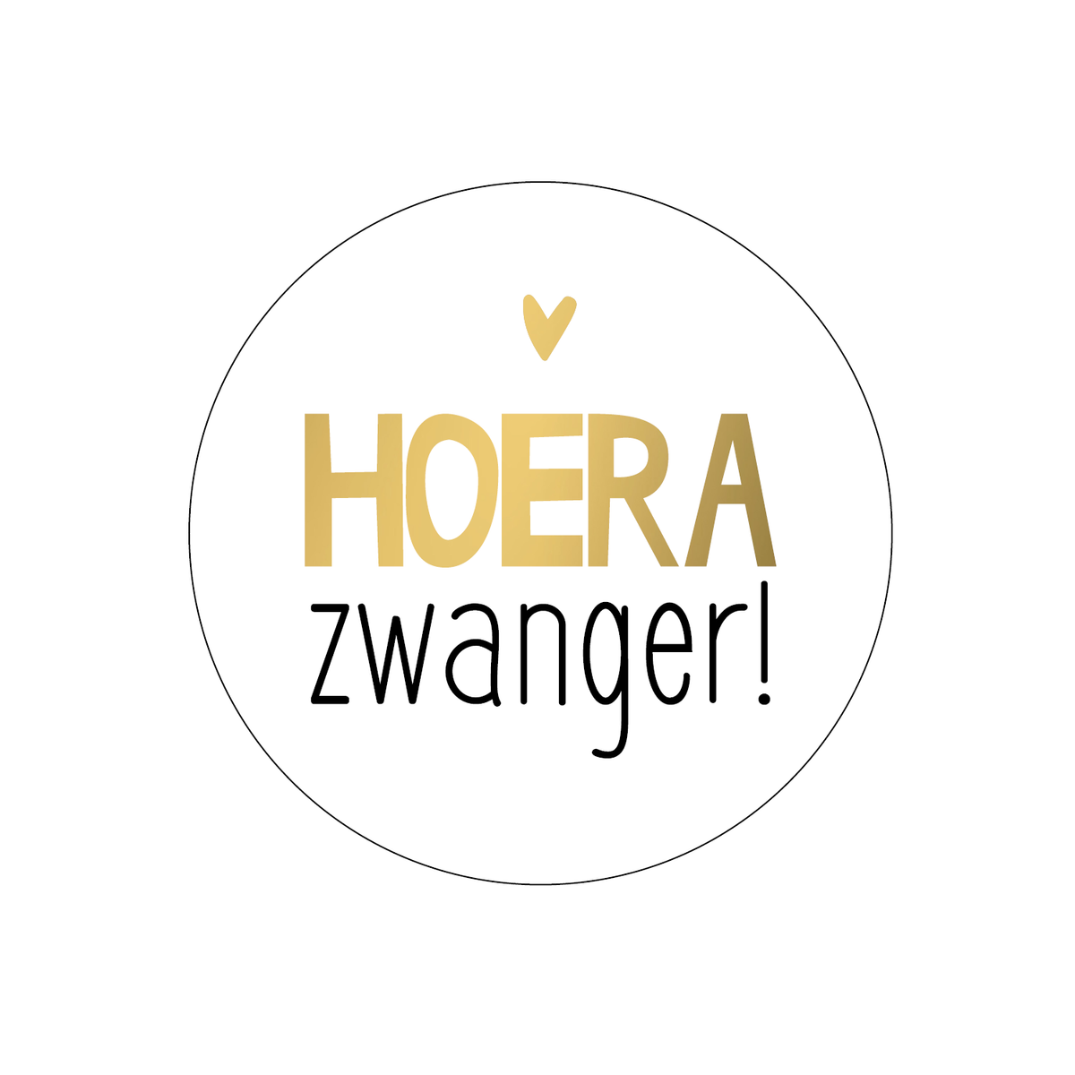 cadeausticker hoera zwanger
