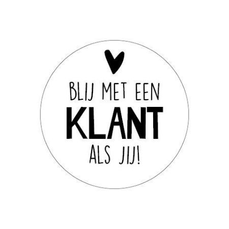 cadeausticker blij met een klant als jij