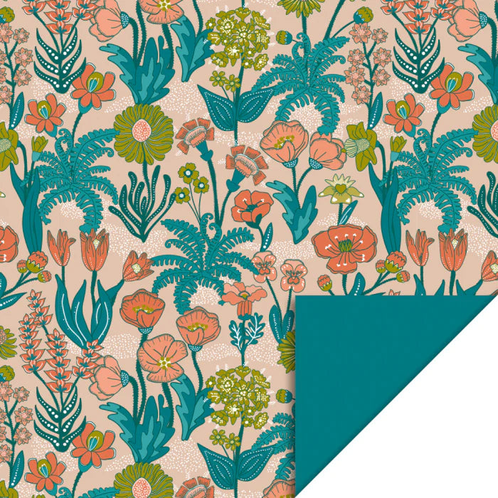 cadeaupapier flowers vinted nude