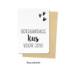 kaart verjaardagskus voor jou