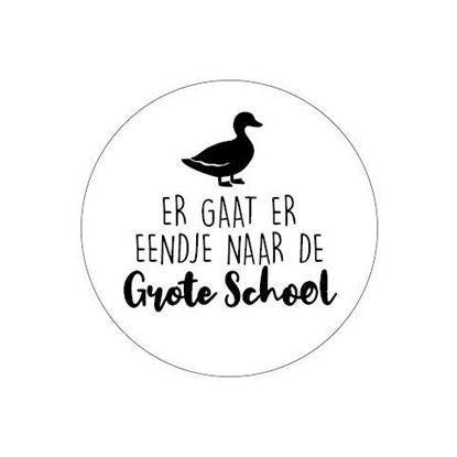 er gaat er eendje naar de grote school