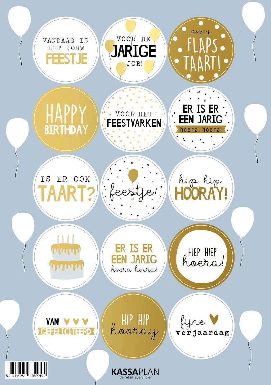 stickervel verjaardag