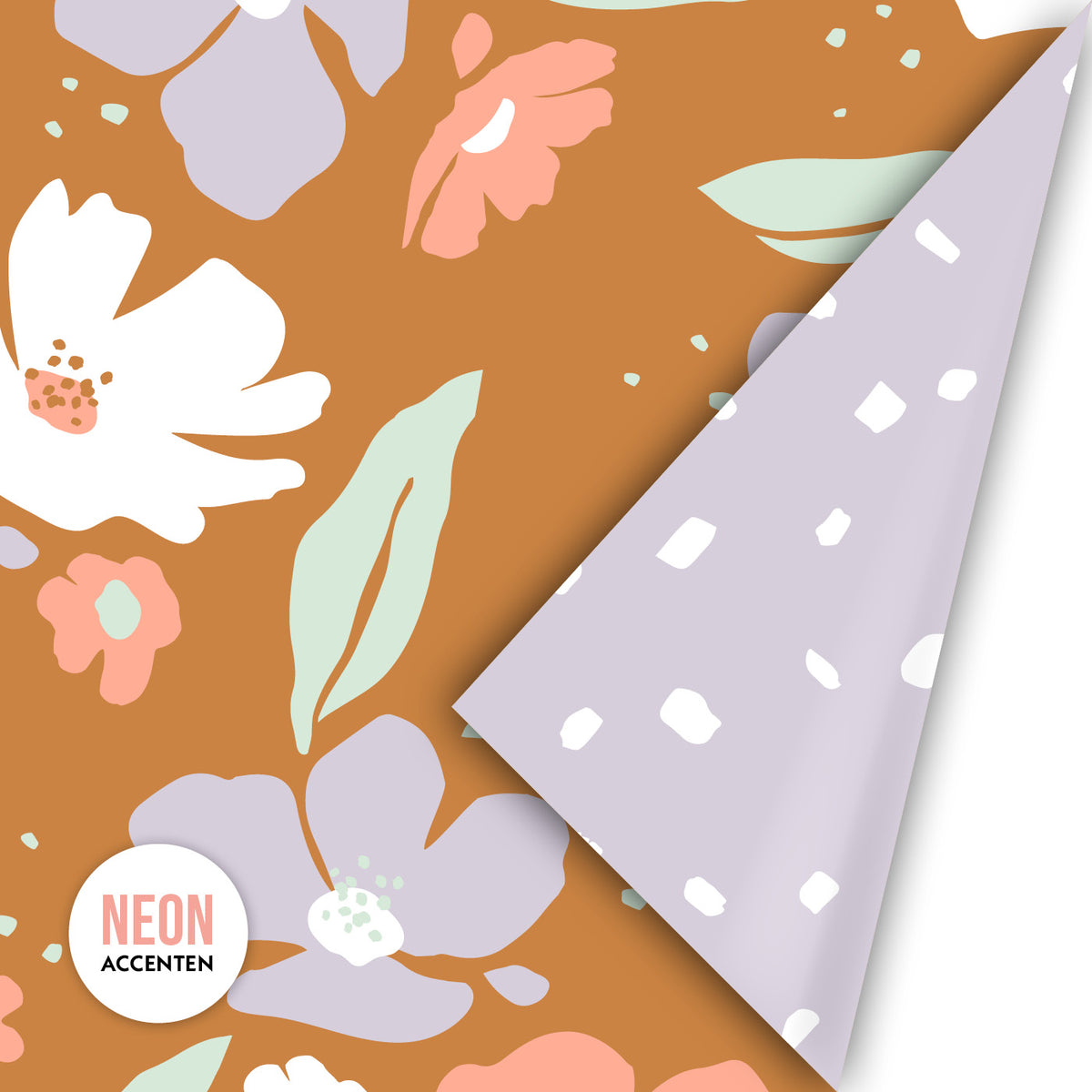 cadeaupapier fresh flowers roest