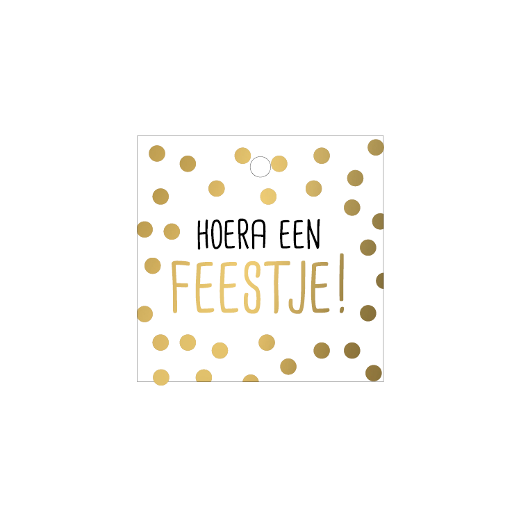 cadeaulabel hoera een feestje!