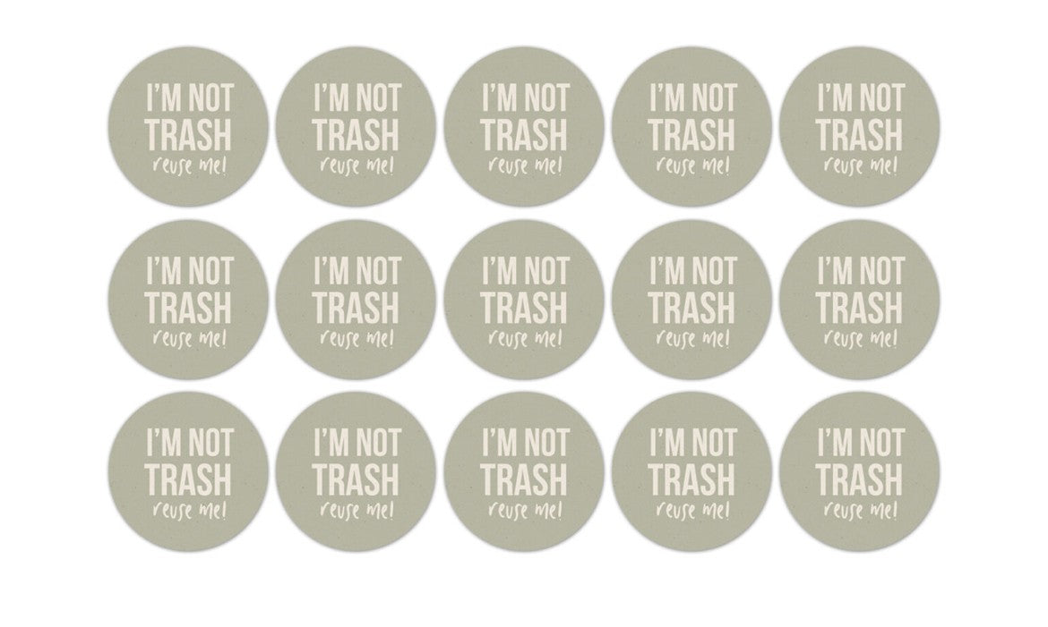 cadeausticker i'm not trash