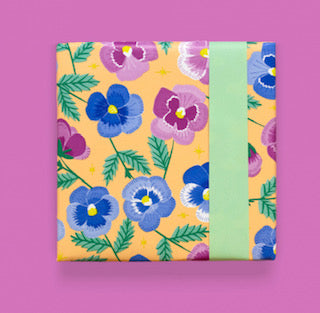cadeaupapier viooltjes