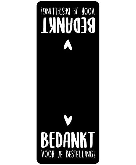 sluitsticker bedankt voor je bestelling