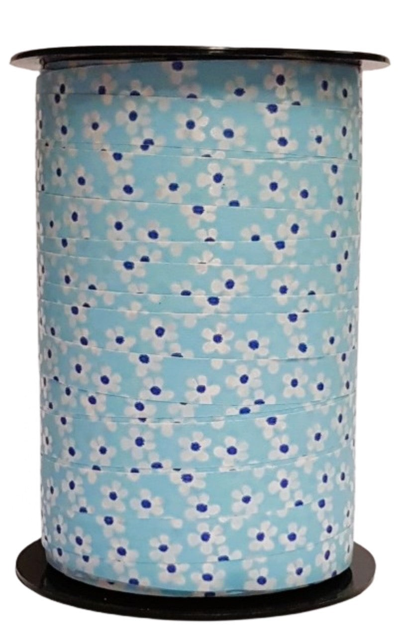cadeaulint blauwe bloemetjes