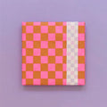 cadeaupapier big check fluor pink