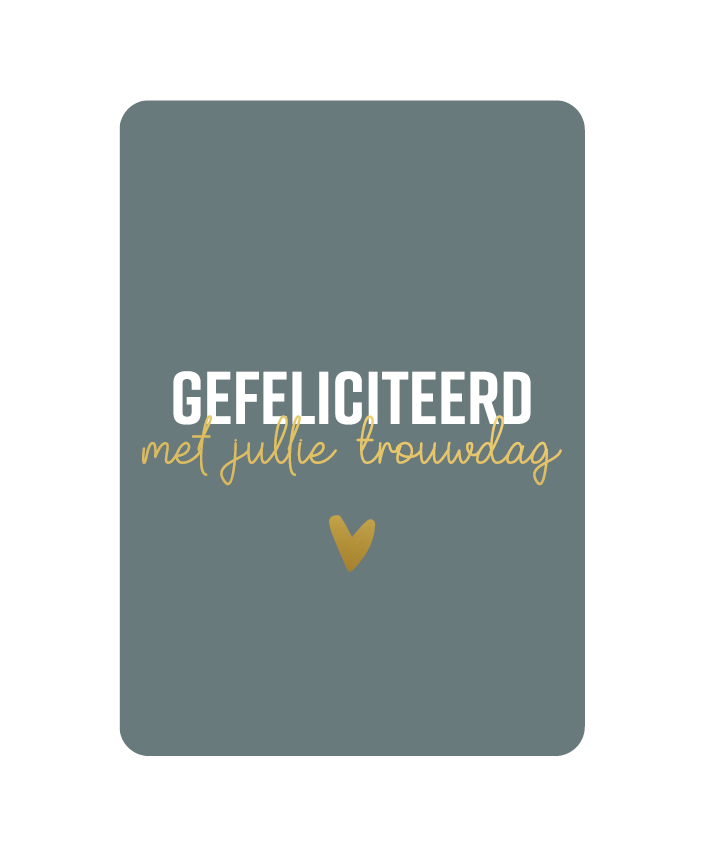 Kaart gefeliciteerd met jullie trouwdag