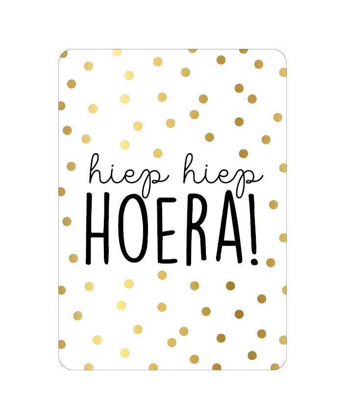 kaart hiep hiep hoera