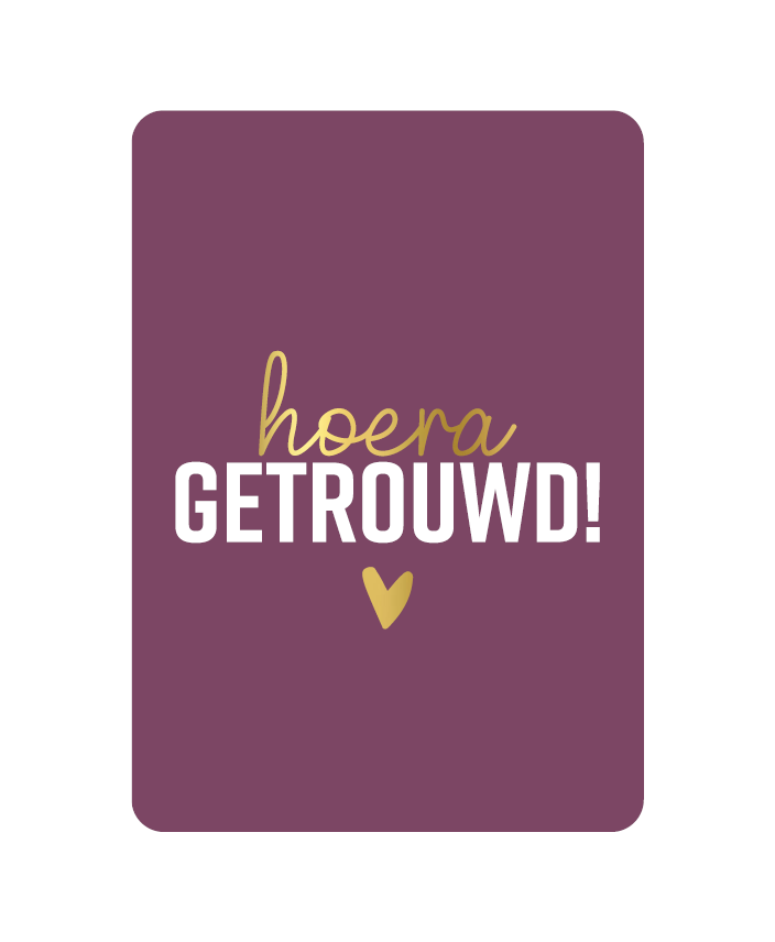 kaart hoera getrouwd
