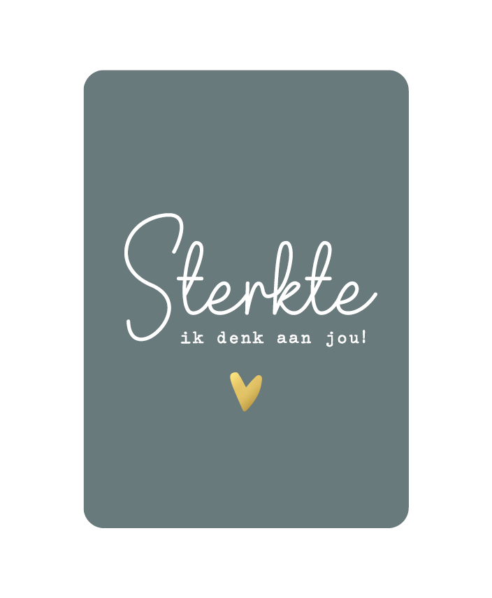 kaart sterkte en ik denk aan je