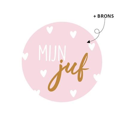 cadeausticker mijn juf